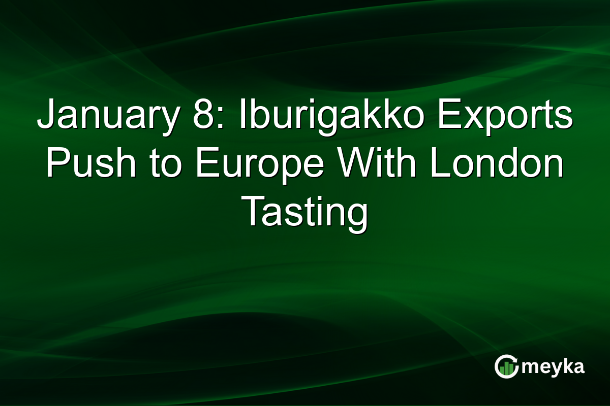 January 8: Iburigakko Exports Push to Europe With London Tasting