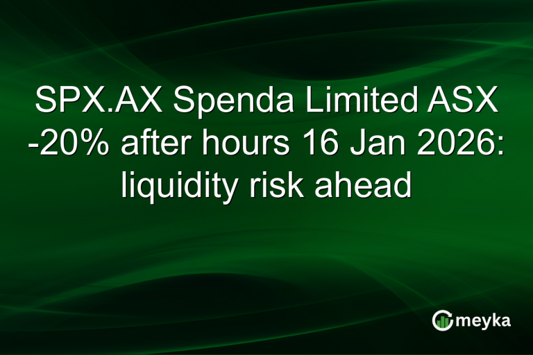 SPX.AX Spenda Limited ASX -20% after hours 16 Jan 2026: liquidity risk ahead