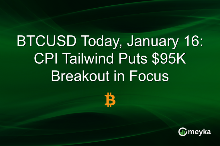 BTCUSD Today, January 16: CPI Tailwind Puts $95K Breakout in Focus