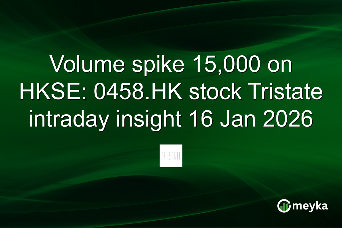 Volume spike 15,000 on HKSE: 0458.HK stock Tristate intraday insight 16 Jan 2026