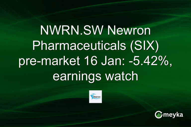 NWRN.SW Newron Pharmaceuticals (SIX) pre-market 16 Jan: -5.42%, earnings watch