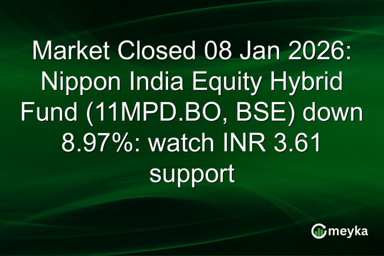 Market Closed 08 Jan 2026: Nippon India Equity Hybrid Fund (11MPD.BO, BSE) down 8.97%: watch INR 3.61 support