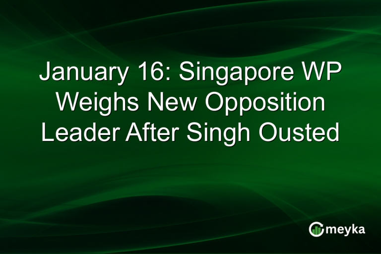 January 16: Singapore WP Weighs New Opposition Leader After Singh Ousted