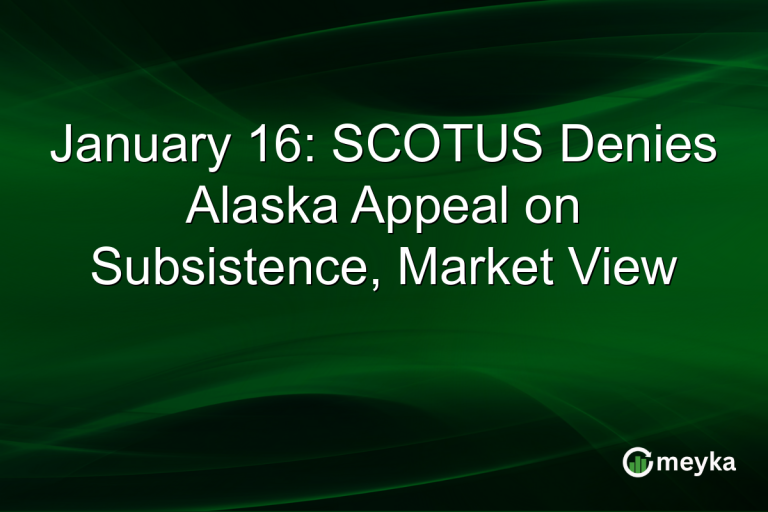 January 16: SCOTUS Denies Alaska Appeal on Subsistence, Market View