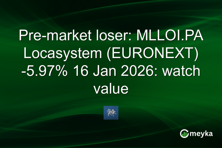 Pre-market loser: MLLOI.PA Locasystem (EURONEXT) -5.97% 16 Jan 2026: watch value