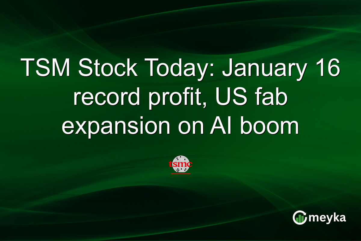 TSM Stock Today: January 16 record profit, US fab expansion on AI boom