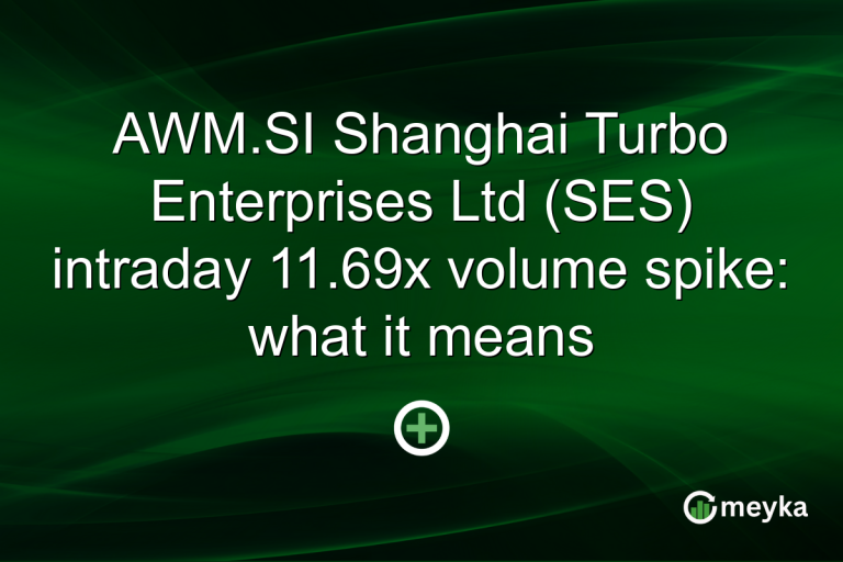 AWM.SI Shanghai Turbo Enterprises Ltd (SES) intraday 11.69x volume spike: what it means