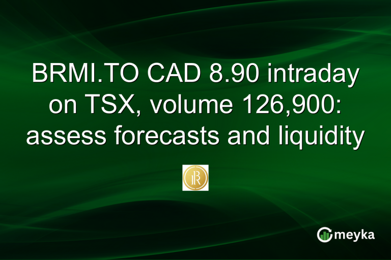 BRMI.TO CAD 8.90 intraday on TSX, volume 126,900: assess forecasts and liquidity