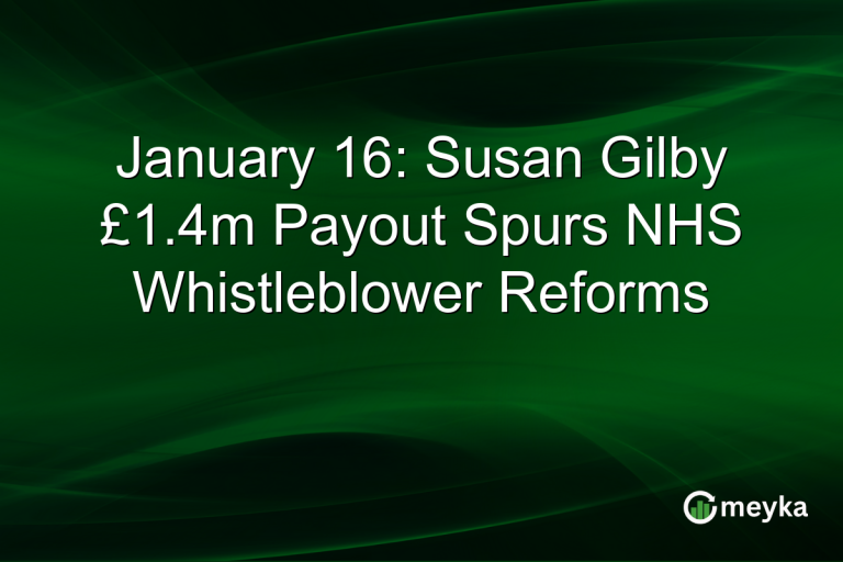 January 16: Susan Gilby £1.4m Payout Spurs NHS Whistleblower Reforms