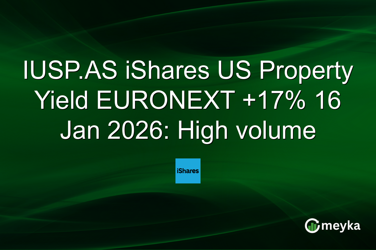 IUSP.AS iShares US Property Yield EURONEXT +17% 16 Jan 2026: High volume