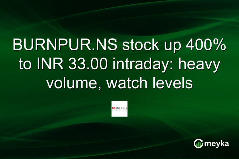 BURNPUR.NS stock up 400% to INR 33.00 intraday: heavy volume, watch levels