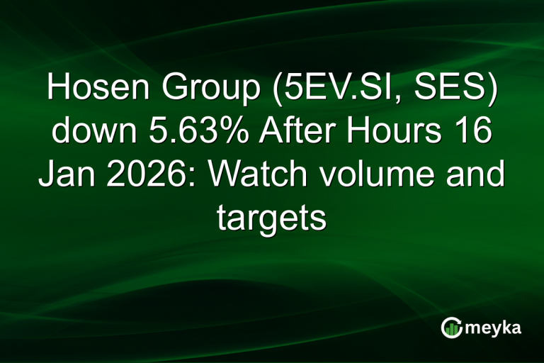 Hosen Group (5EV.SI, SES) down 5.63% After Hours 16 Jan 2026: Watch volume and targets