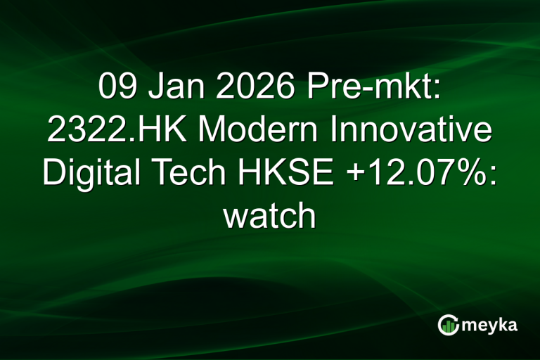 09 Jan 2026 Pre-mkt: 2322.HK Modern Innovative Digital Tech HKSE +12.07%: watch