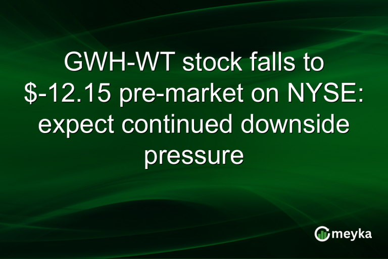 GWH-WT stock falls to $-12.15 pre-market on NYSE: expect continued downside pressure