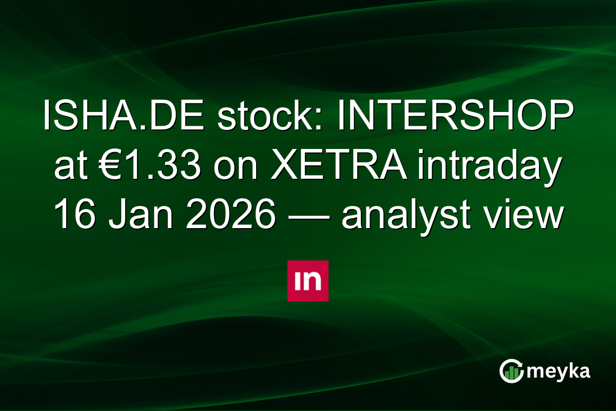 ISHA.DE stock: INTERSHOP at €1.33 on XETRA intraday 16 Jan 2026 — analyst view
