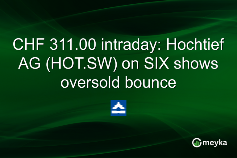 CHF 311.00 intraday: Hochtief AG (HOT.SW) on SIX shows oversold bounce