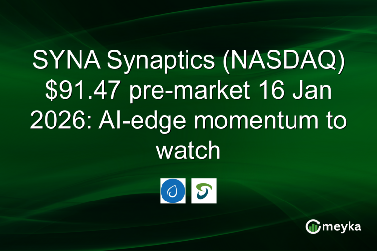 SYNA Synaptics (NASDAQ) $91.47 pre-market 16 Jan 2026: AI-edge momentum to watch