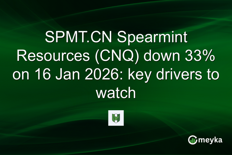 SPMT.CN Spearmint Resources (CNQ) down 33% on 16 Jan 2026: key drivers to watch