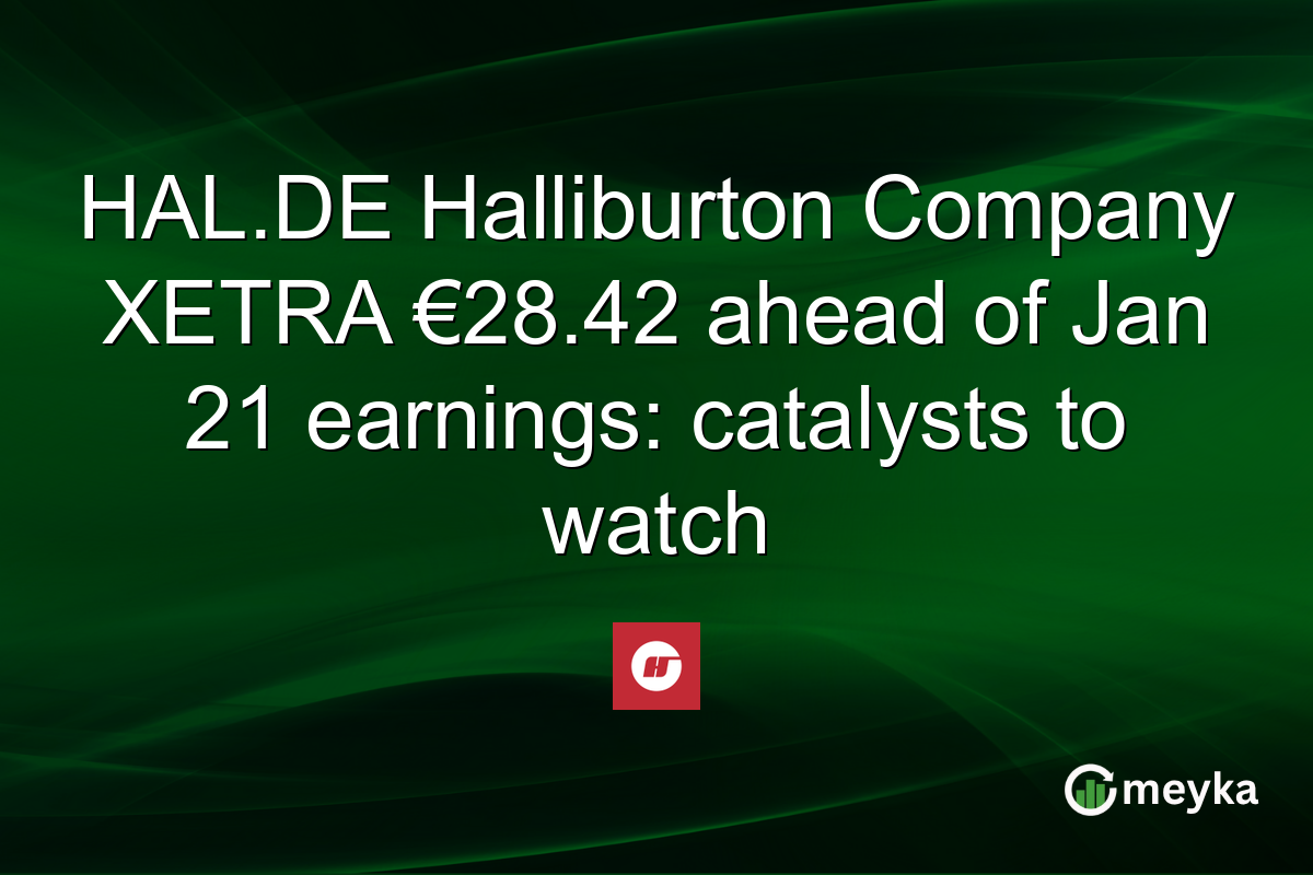 HAL.DE Halliburton Company XETRA €28.42 ahead of Jan 21 earnings: catalysts to watch
