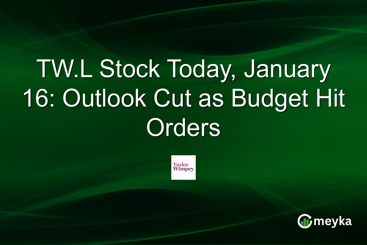 TW.L Stock Today, January 16: Outlook Cut as Budget Hit Orders