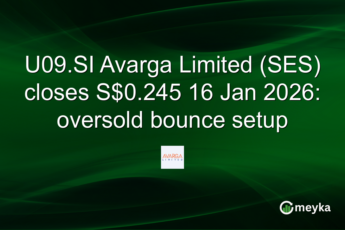 U09.SI Avarga Limited (SES) closes S$0.245 16 Jan 2026: oversold bounce setup