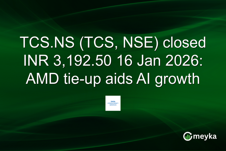 TCS.NS (TCS, NSE) closed INR 3,192.50 16 Jan 2026: AMD tie-up aids AI growth