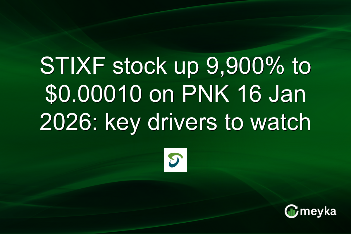 STIXF stock up 9,900% to $0.00010 on PNK 16 Jan 2026: key drivers to watch