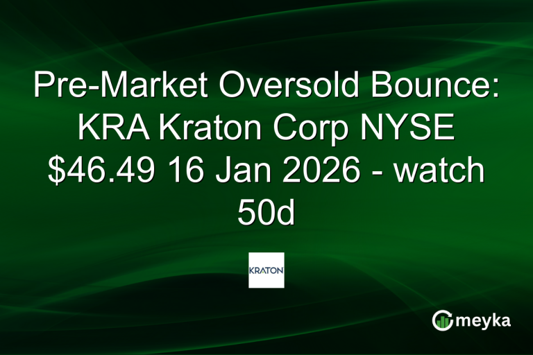 Pre-Market Oversold Bounce: KRA Kraton Corp NYSE $46.49 16 Jan 2026 - watch 50d