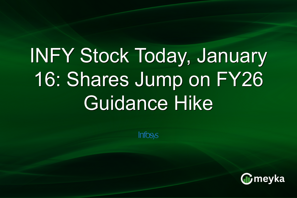 INFY Stock Today, January 16: Shares Jump on FY26 Guidance Hike