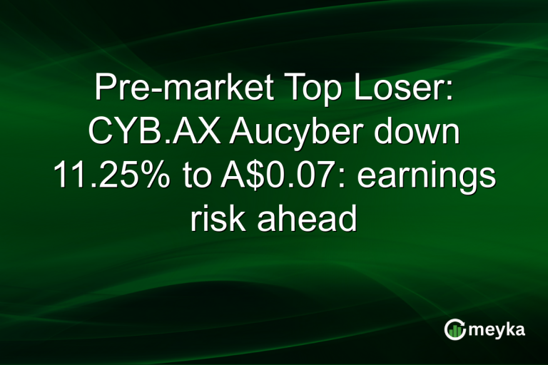 Pre-market Top Loser: CYB.AX Aucyber down 11.25% to A$0.07: earnings risk ahead