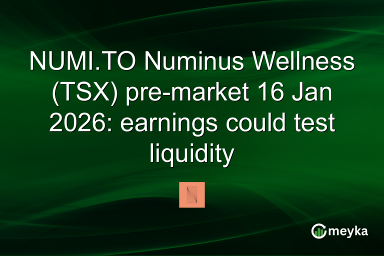 NUMI.TO Numinus Wellness (TSX) pre-market 16 Jan 2026: earnings could test liquidity