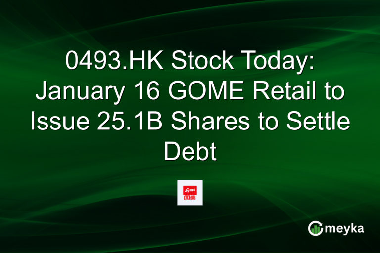 0493.HK Stock Today: January 16 GOME Retail to Issue 25.1B Shares to Settle Debt