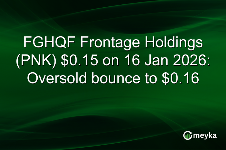 FGHQF Frontage Holdings (PNK) $0.15 on 16 Jan 2026: Oversold bounce to $0.16