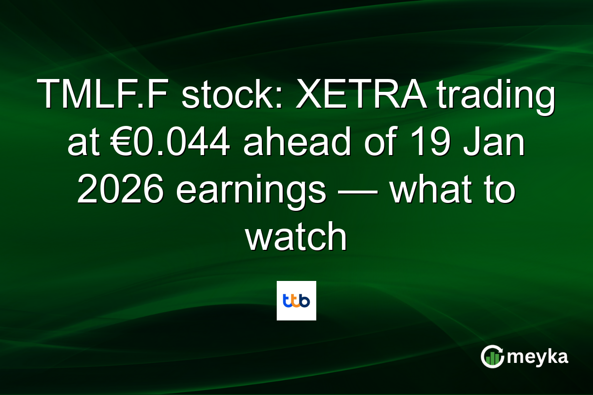 TMLF.F stock: XETRA trading at €0.044 ahead of 19 Jan 2026 earnings — what to watch