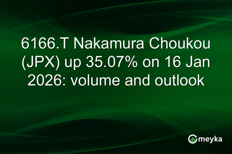 6166.T Nakamura Choukou (JPX) up 35.07% on 16 Jan 2026: volume and outlook