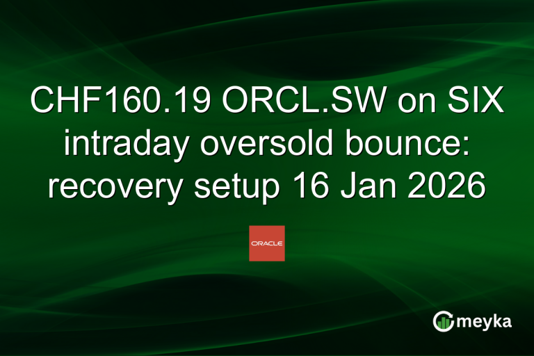 CHF160.19 ORCL.SW on SIX intraday oversold bounce: recovery setup 16 Jan 2026