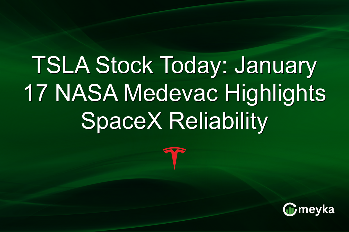 TSLA Stock Today: January 17 NASA Medevac Highlights SpaceX Reliability