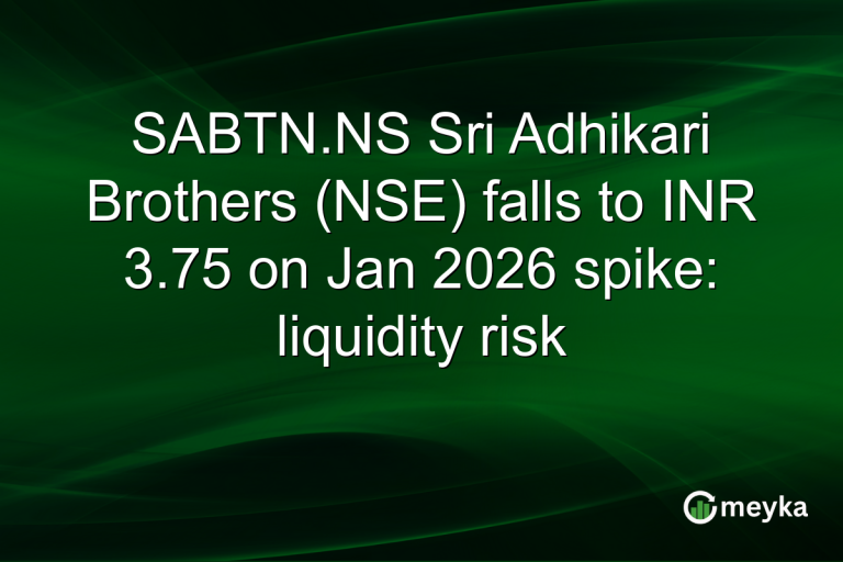 SABTN.NS Sri Adhikari Brothers (NSE) falls to INR 3.75 on Jan 2026 spike: liquidity risk