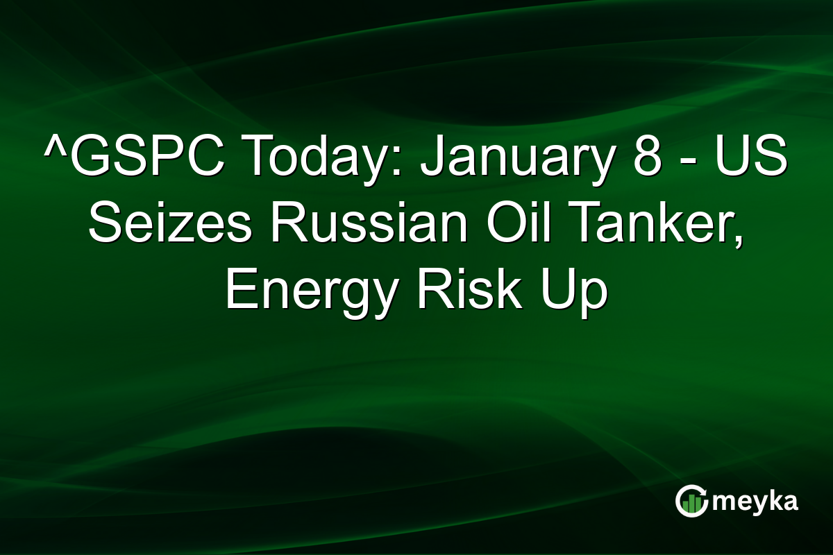 ^GSPC Today: January 8 - US Seizes Russian Oil Tanker, Energy Risk Up