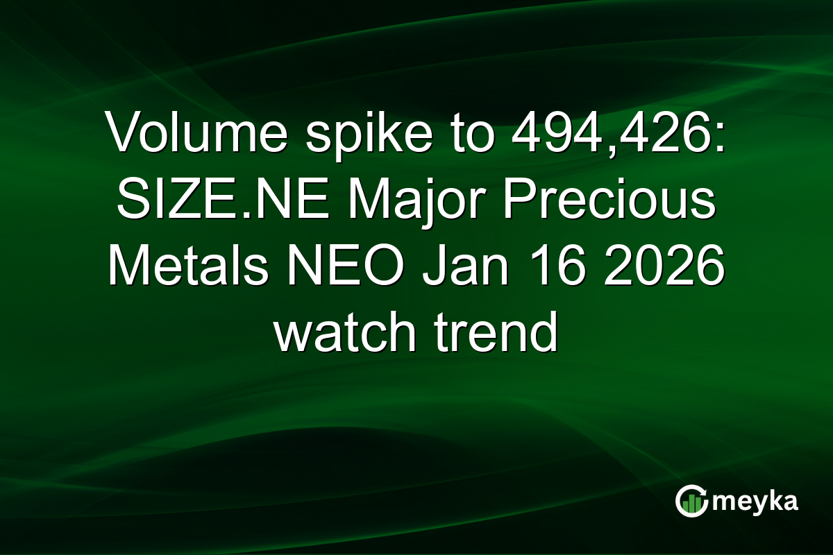 Volume spike to 494,426: SIZE.NE Major Precious Metals NEO Jan 16 2026 watch trend