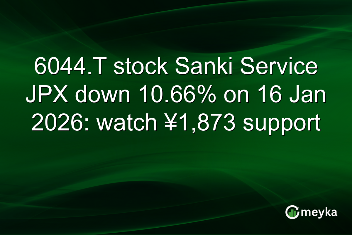 6044.T stock Sanki Service JPX down 10.66% on 16 Jan 2026: watch ¥1,873 support