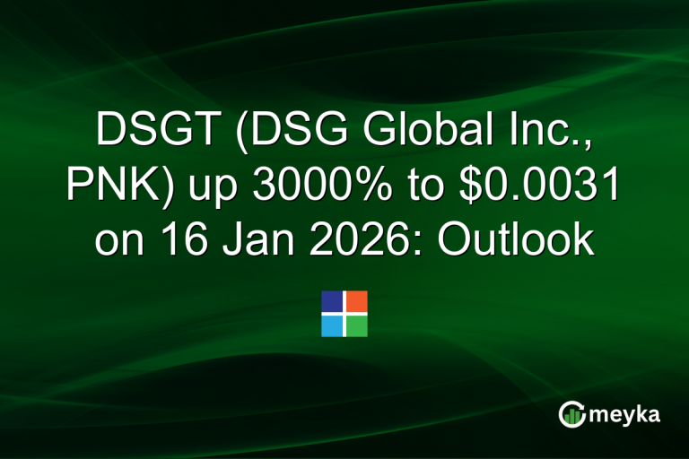 DSGT (DSG Global Inc., PNK) up 3000% to $0.0031 on 16 Jan 2026: Outlook