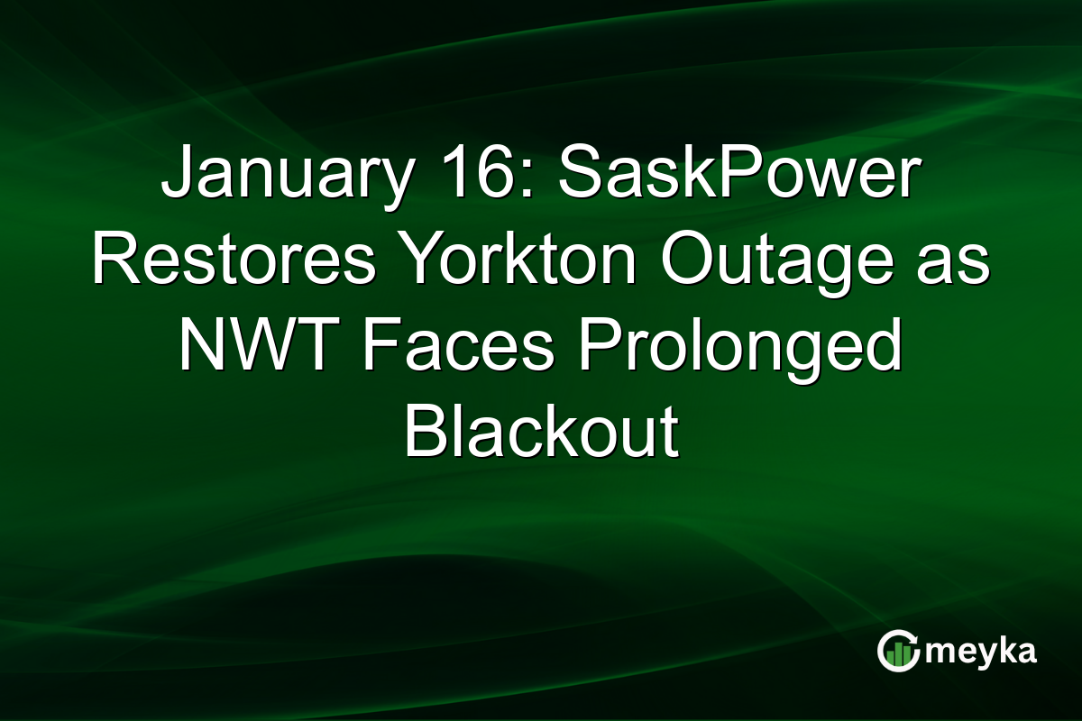 January 16: SaskPower Restores Yorkton Outage as NWT Faces Prolonged Blackout