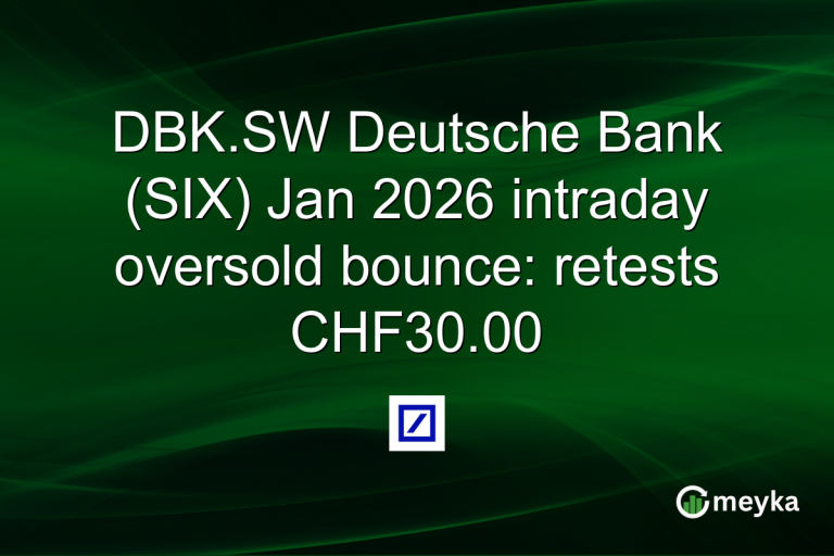DBK.SW Deutsche Bank (SIX) Jan 2026 intraday oversold bounce: retests CHF30.00
