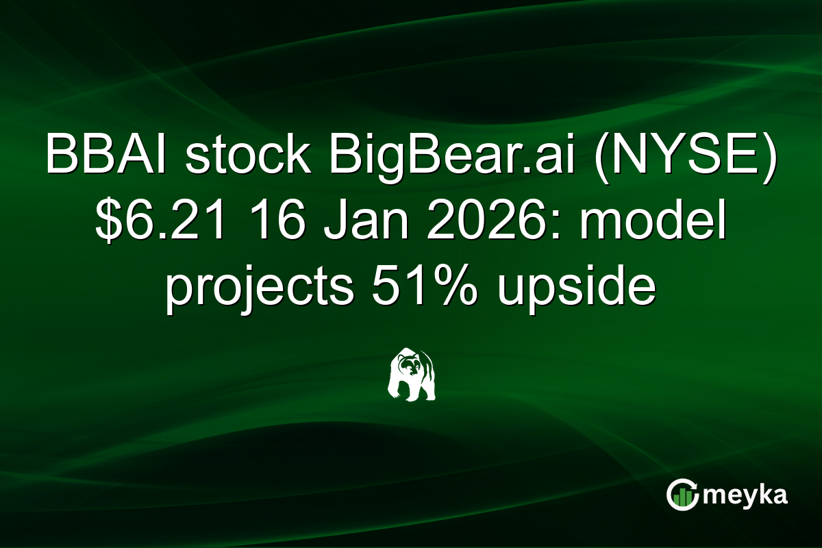 BBAI stock BigBear.ai (NYSE) $6.21 16 Jan 2026: model projects 51% upside