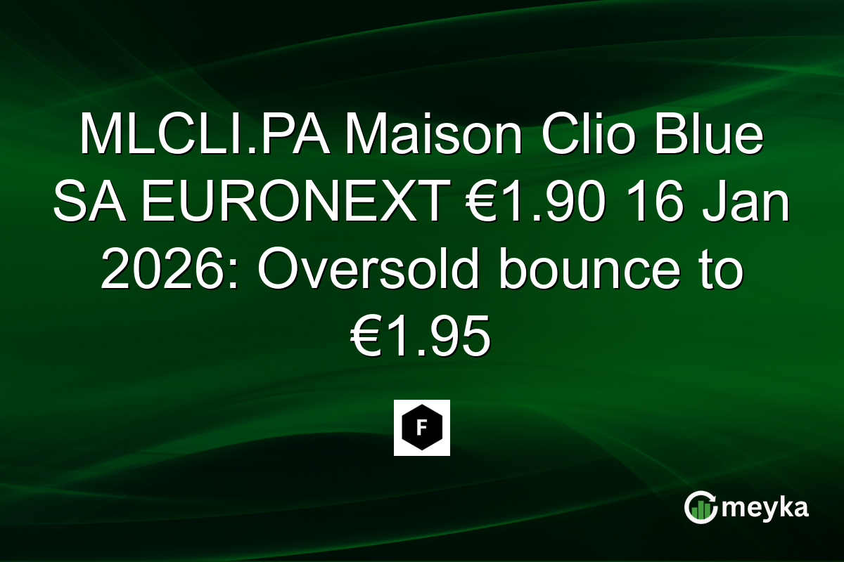 MLCLI.PA Maison Clio Blue SA EURONEXT €1.90 16 Jan 2026: Oversold bounce to €1.95