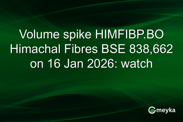 Volume spike HIMFIBP.BO Himachal Fibres BSE 838,662 on 16 Jan 2026: watch