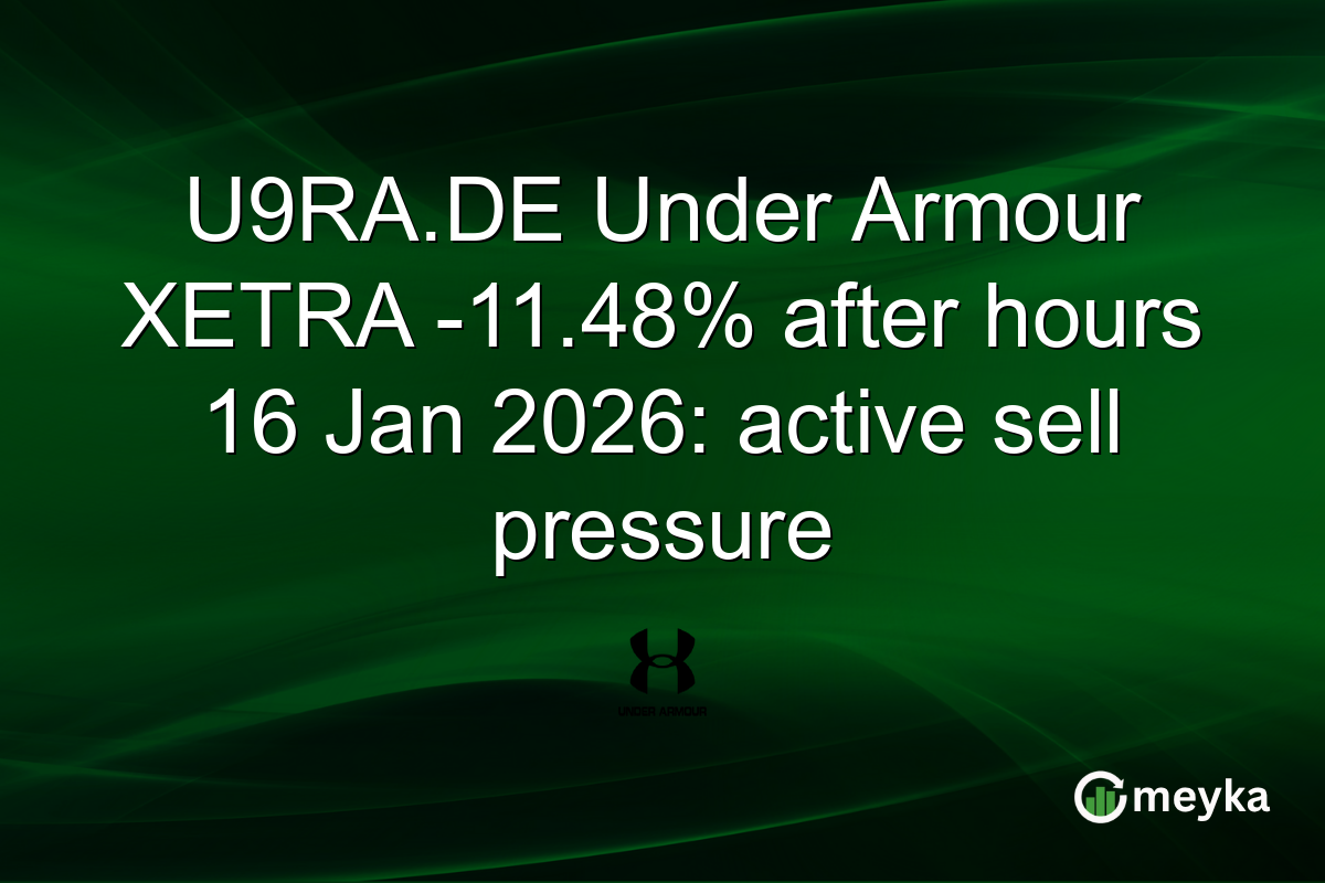 U9RA.DE Under Armour XETRA -11.48% after hours 16 Jan 2026: active sell pressure