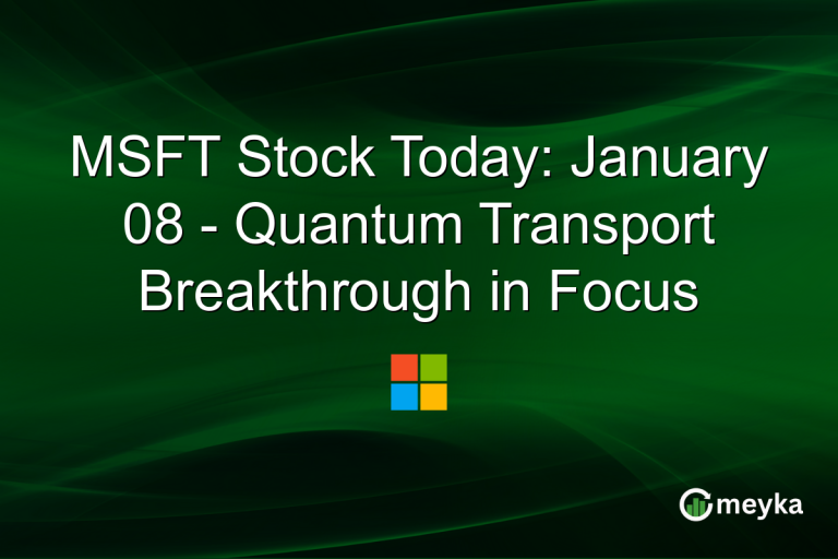 MSFT Stock Today: January 08 - Quantum Transport Breakthrough in Focus