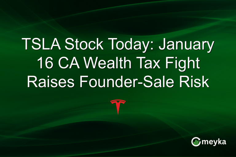 TSLA Stock Today: January 16 CA Wealth Tax Fight Raises Founder-Sale Risk